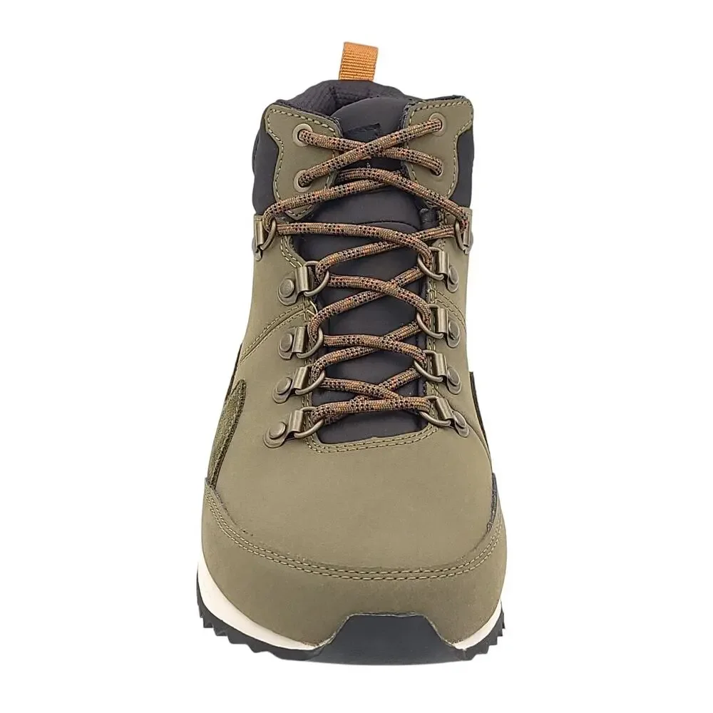 Teva Men Mid Top Hiking Boots Freeside RR Size US 7.5 Dark Olive Orange Leather